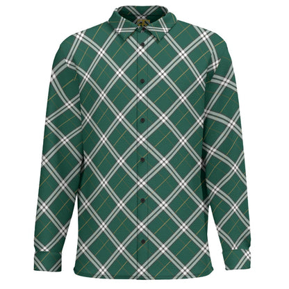 Elevate refined casual dressing with the Garden Green Tartan Shirt from BLK IVY MEN, featuring heritage-inspired tartan and a breathable resort weave designed for Black Ivy sophistication.