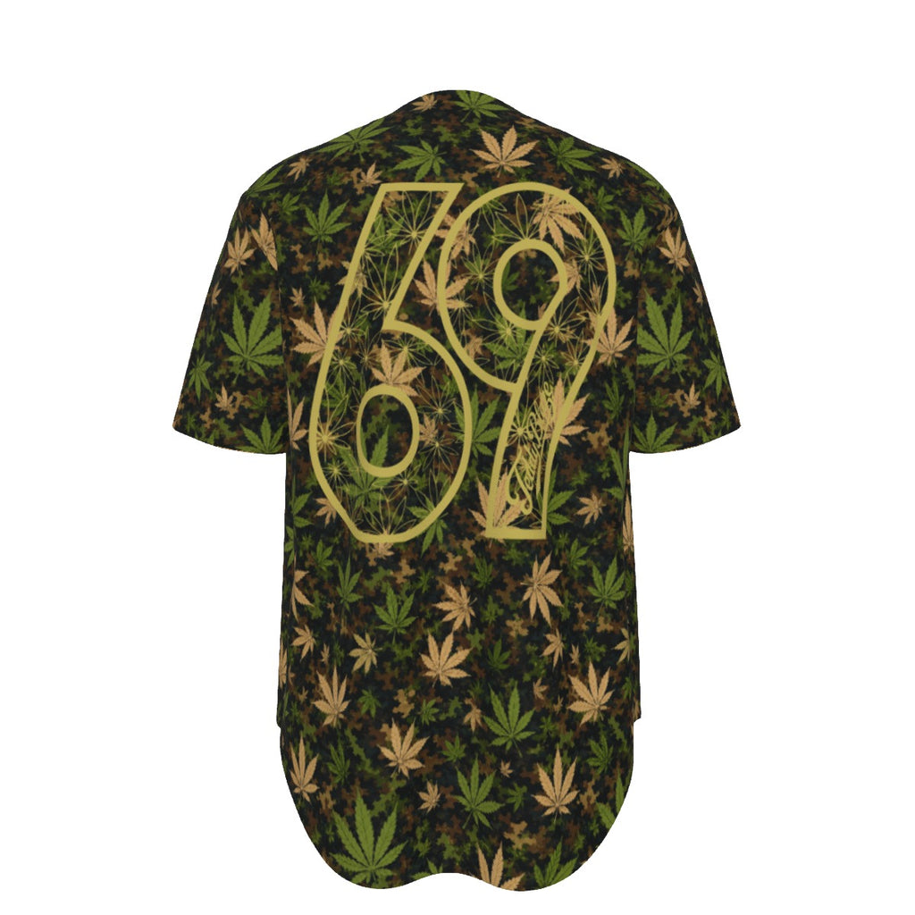Canna Camo 69 Baseball Jersey | DANNABIS