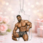 Men of Blaze MOB Collection presents Ramon Genie Charm, acrylic body-art accessory exploring sculptural masculinity and editorial fashion storytelling.