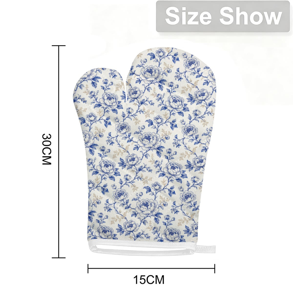 Peony Oven Gloves Set | Teddy Blaze Silver Label