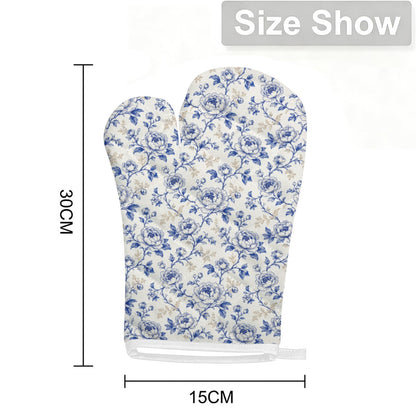 Peony Oven Gloves Set | Teddy Blaze Silver Label