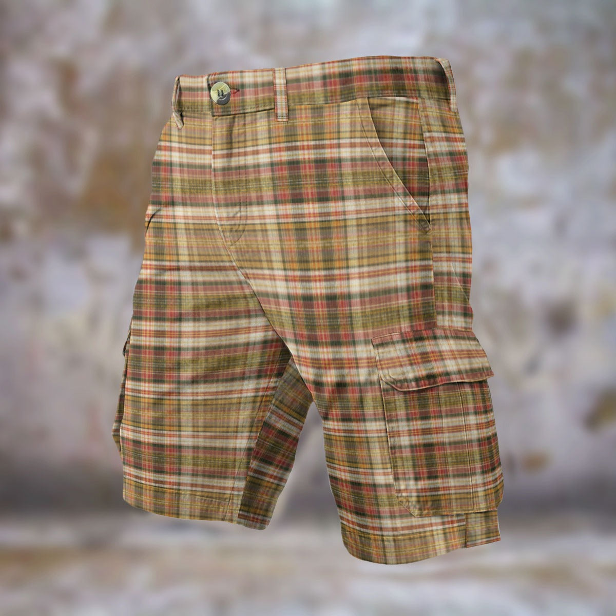 Rum Punch Plaid Cargo Shorts | J’OUVERT MEN
