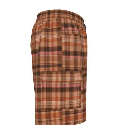 Gilded Brownstone Tweed — Copper Estate Drawstring Cargo Shorts