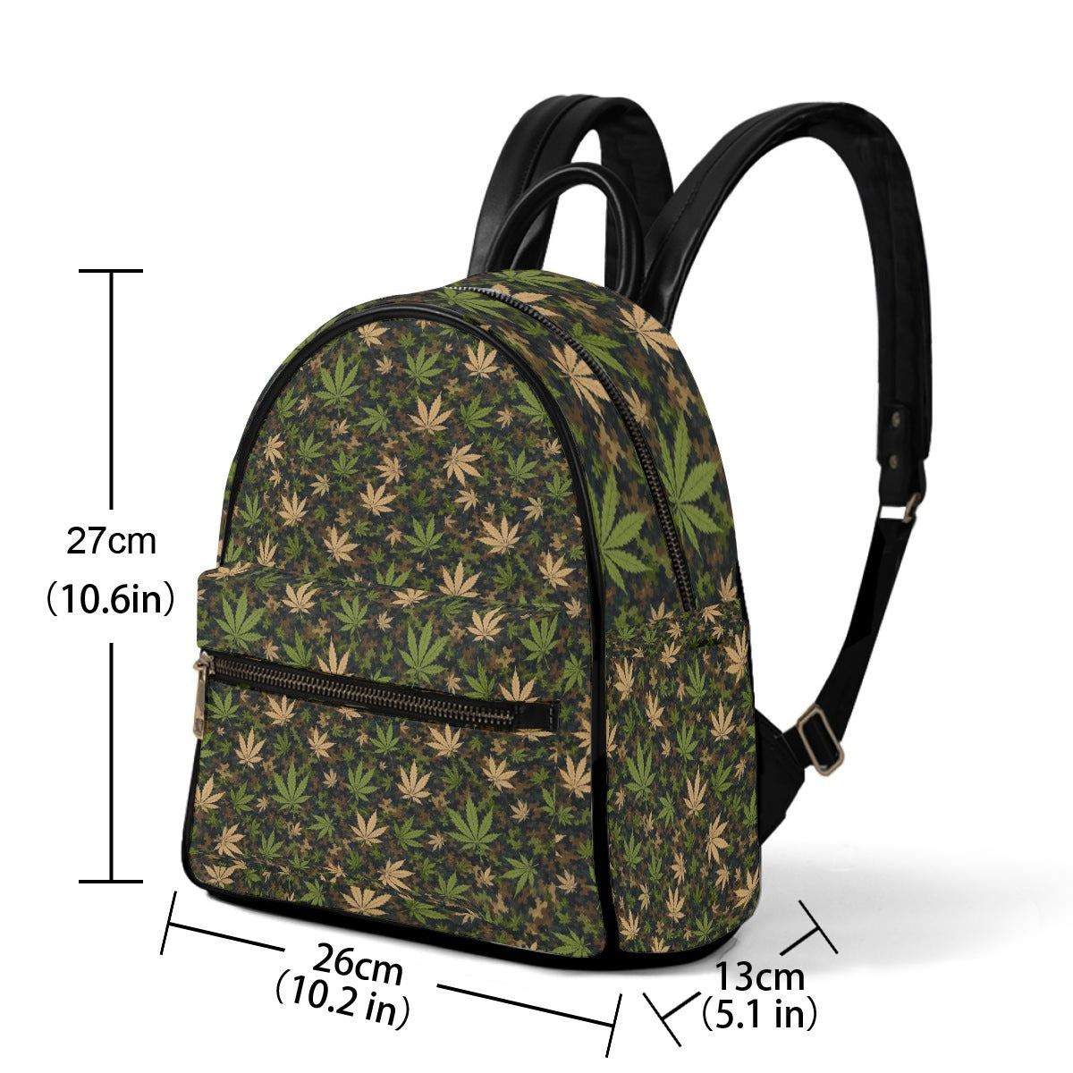 CannaCamo Leatherette Midi Backpack (Imported) | THE STASH