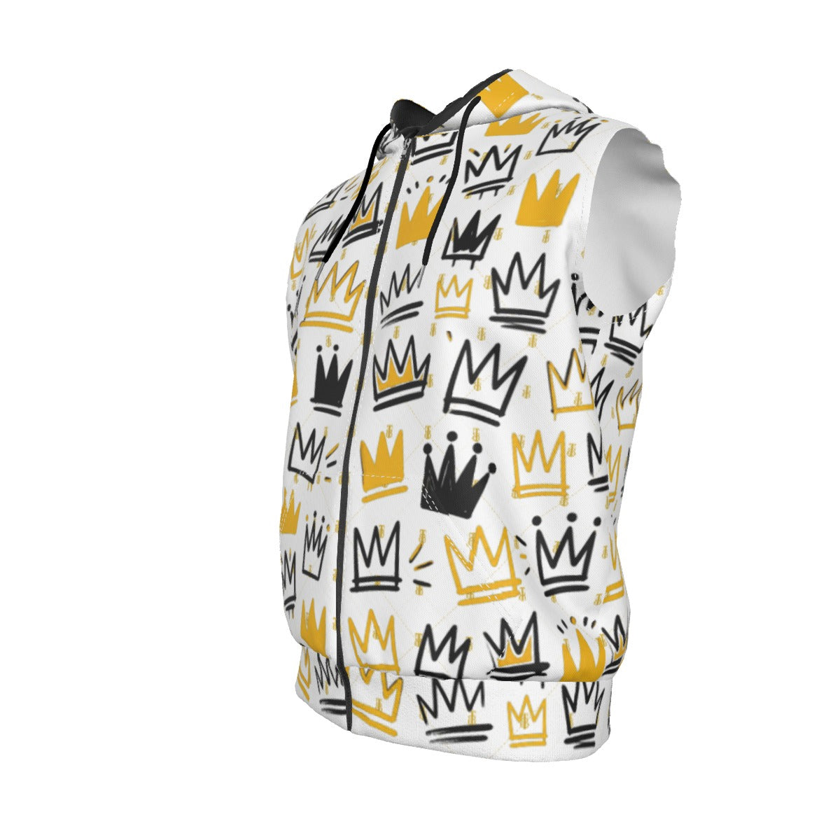 Basqui Crown Sleeveless Zip Up Hoodie | AFRO ANIME