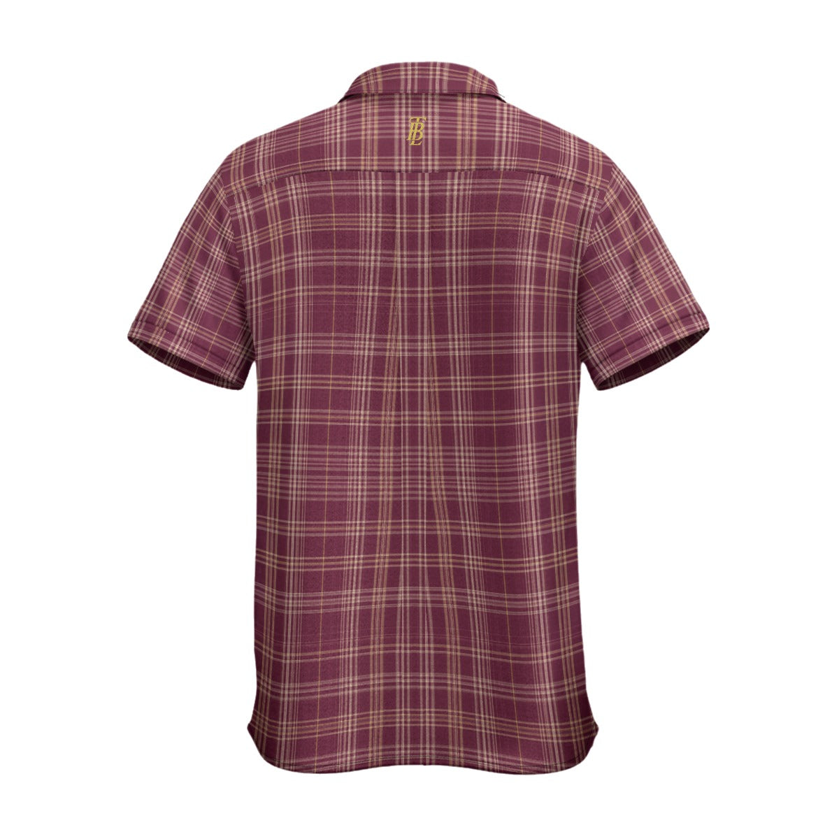 Bordeaux Plaid Resort Weave Camp Shirt | BLK IVY MEN