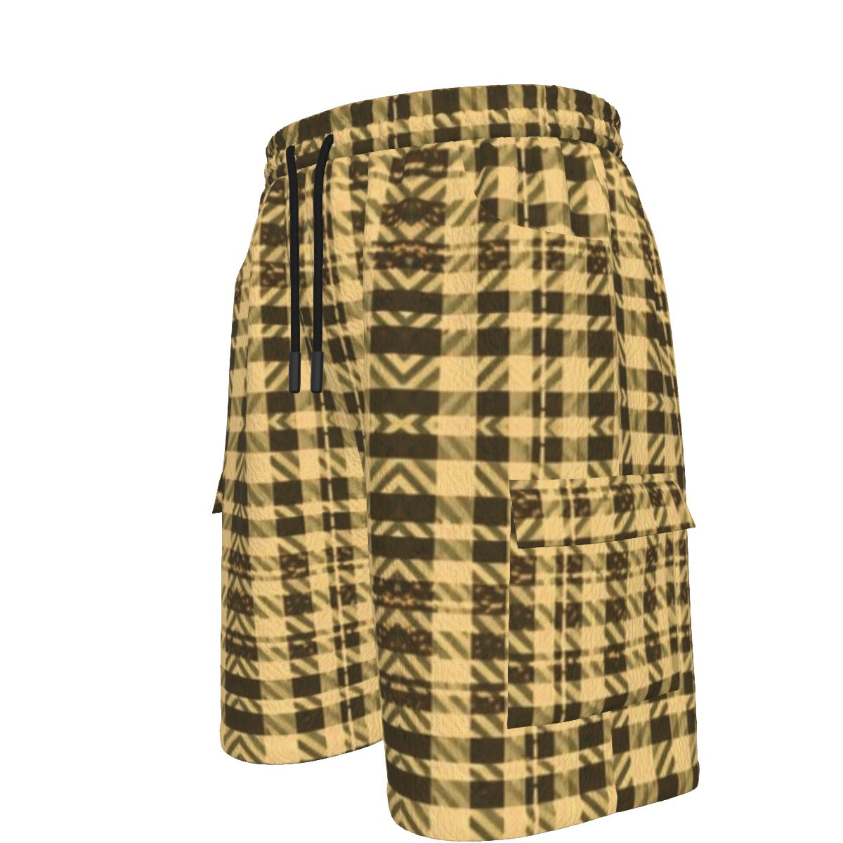 Gilded Brownstone Tweed — Field Ledger Drawstring Cargo Shorts