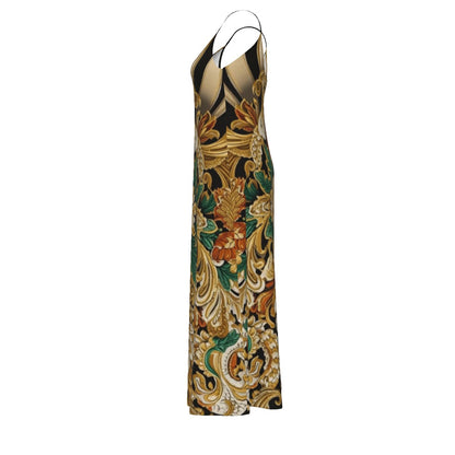 Gilded Baroque Safari — Royal Menagerie Sling Dress w/ Pockets