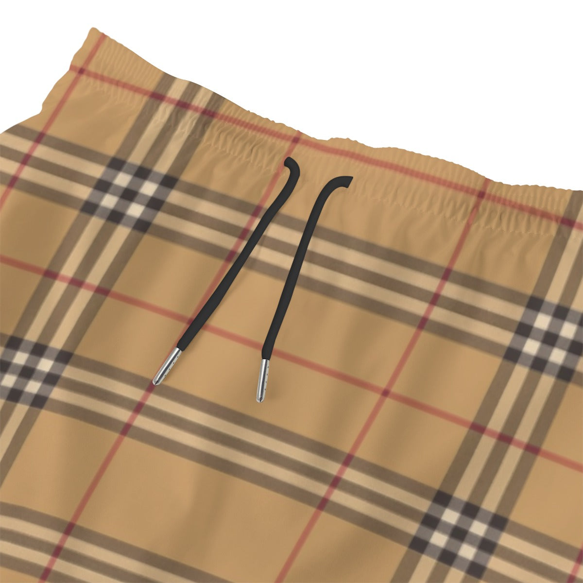 Gilded Brownstone Check Beach Shorts