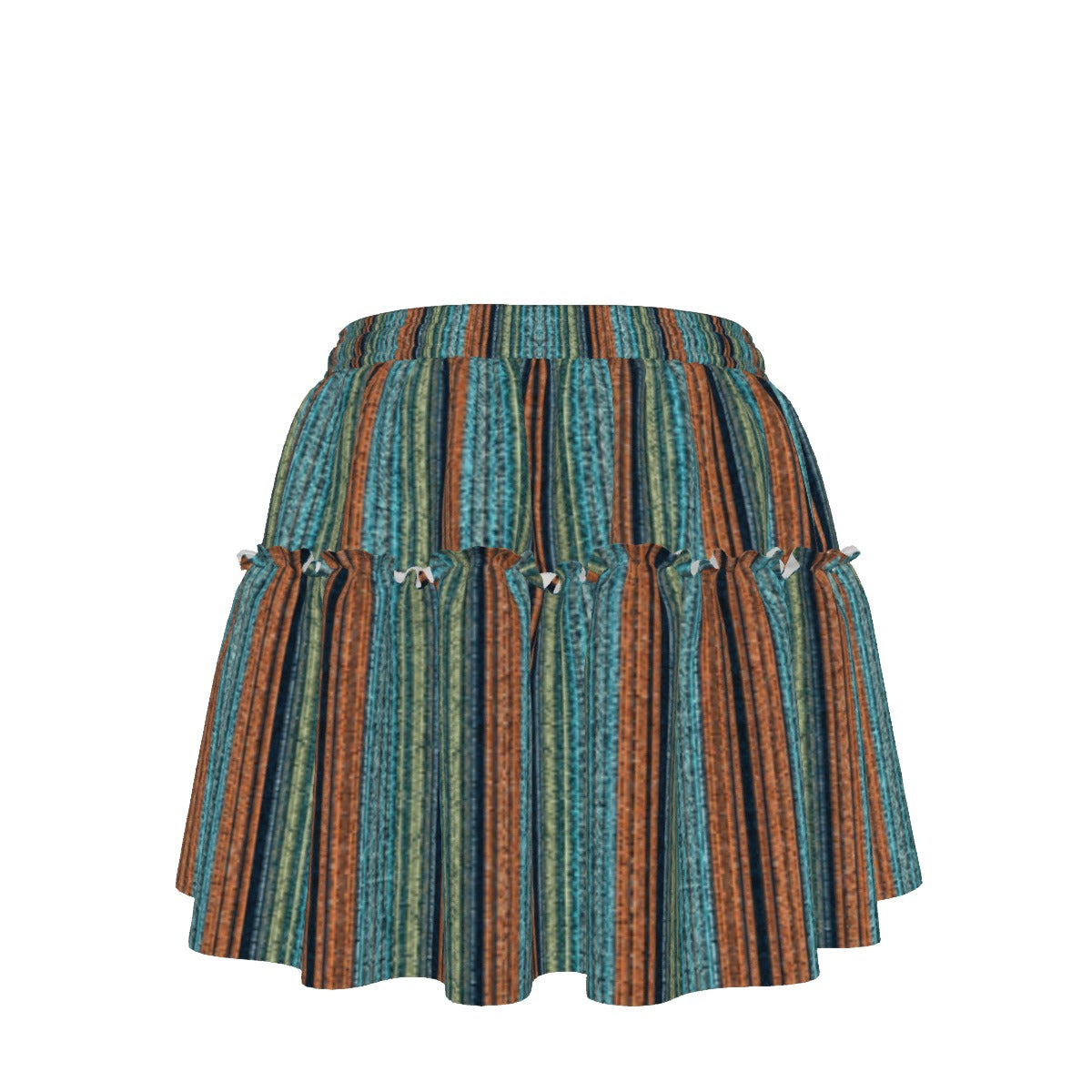 Emerald Canyon Cascade Ruffle Mini Skirt