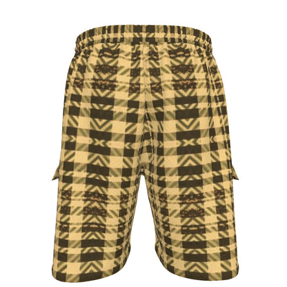 Gilded Brownstone Tweed — Field Ledger Drawstring Cargo Shorts