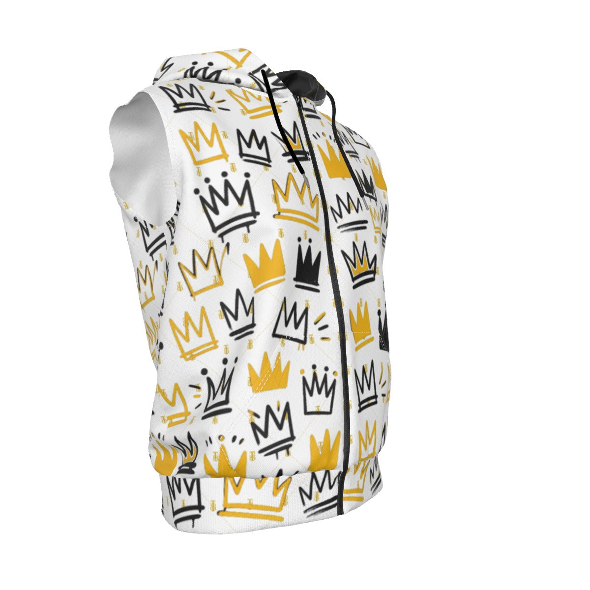 Basqui Crown Sleeveless Zip Up Hoodie | AFRO ANIME