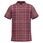 Elevate warm-weather dressing with the Bordeaux Plaid Resort Weave Camp Shirt from BLK IVY MEN, featuring rich heritage plaid, breathable Resort Weave texture, and refined Black Ivy sophistication.