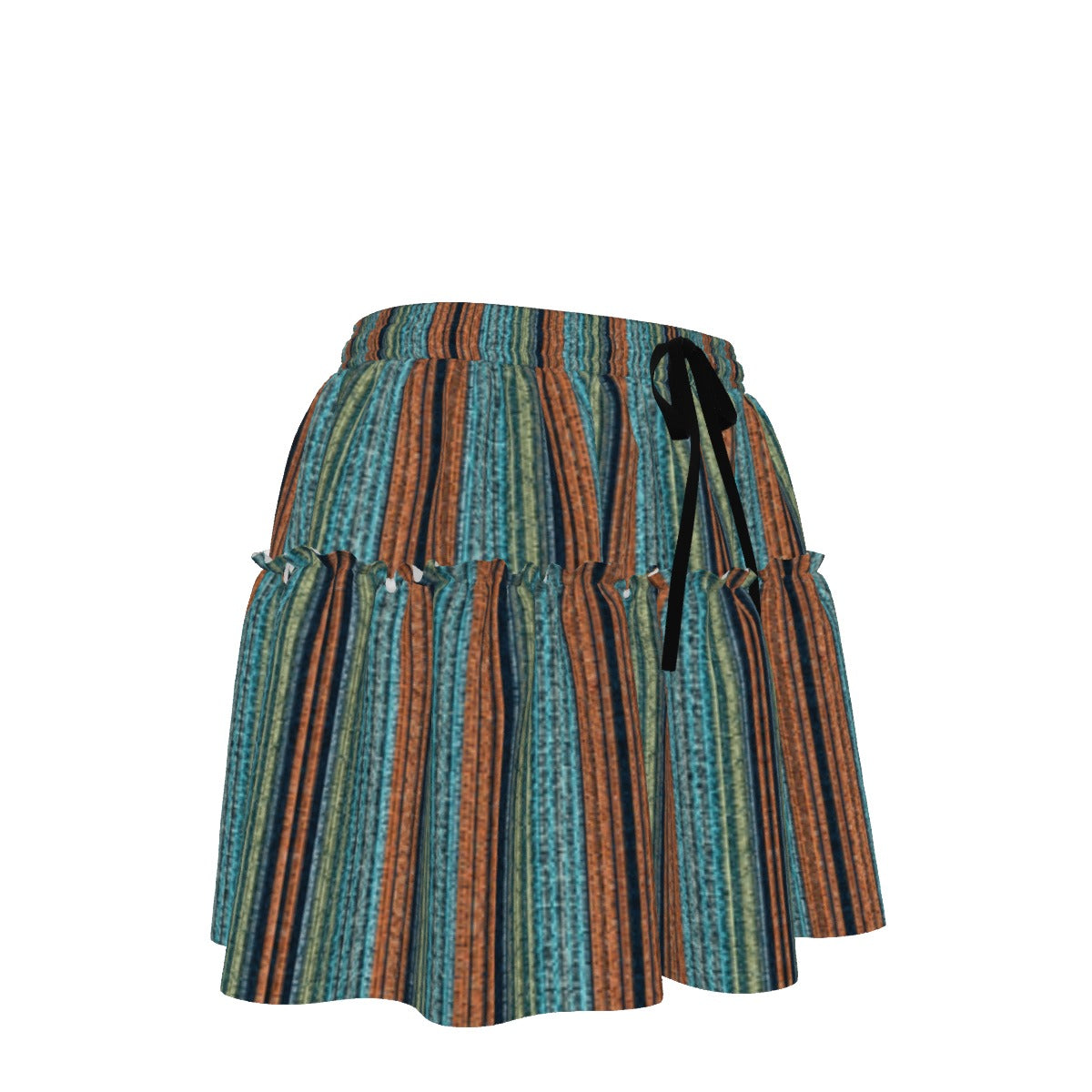 Emerald Canyon Cascade Ruffle Mini Skirt