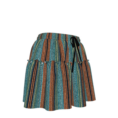Emerald Canyon Cascade Ruffle Mini Skirt