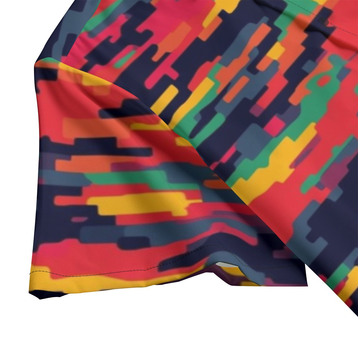 Camo Print Short Sleeve Button Down Shirt (CAMO14)