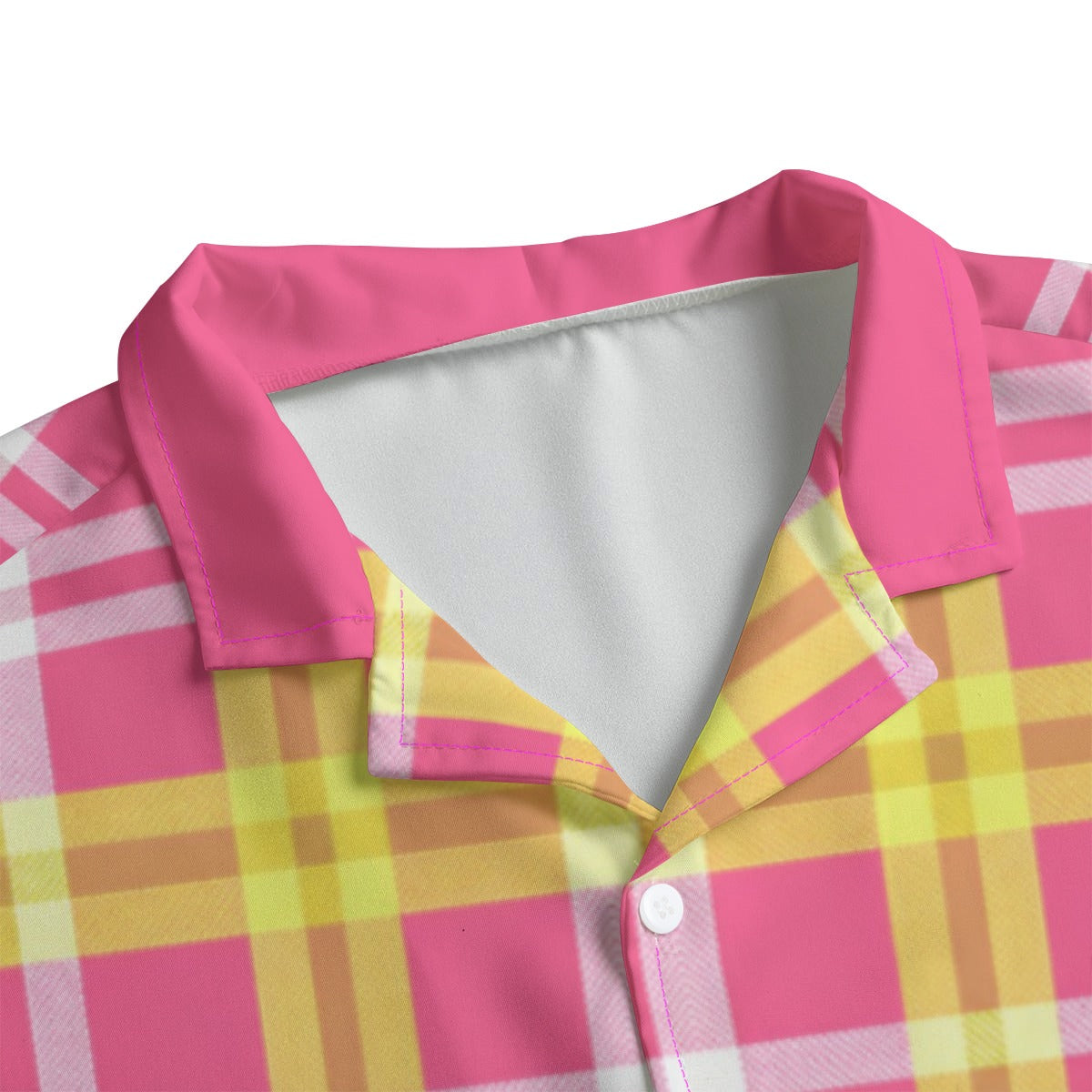 Passion Fruit Plaid Camp Shirt