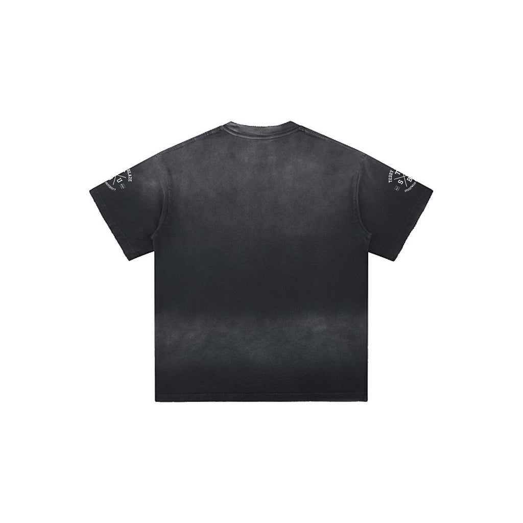 X Crest Oversized Distressed Washed Tee | THE CAMPUS
