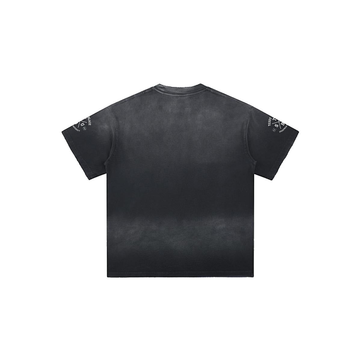 X Crest Oversized Distressed Washed Tee | THE CAMPUS