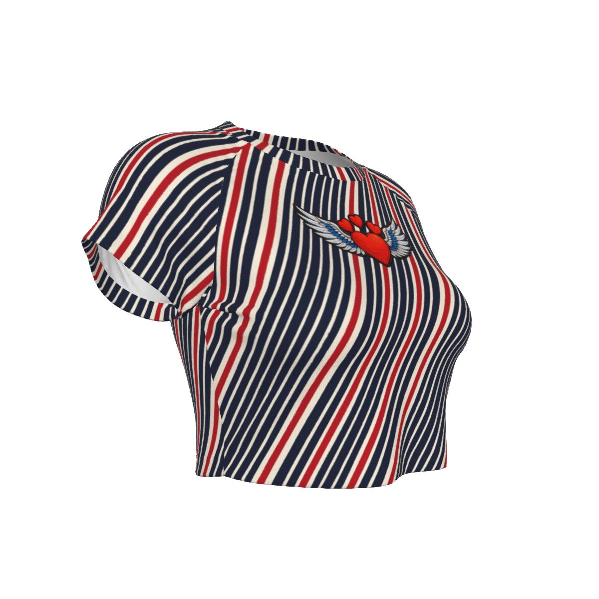 OSO PATA Striped Crop Tee