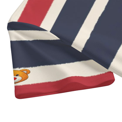 Gilded Regatta Stripe — Harbor Redline Drop Shoulder T-Shirt