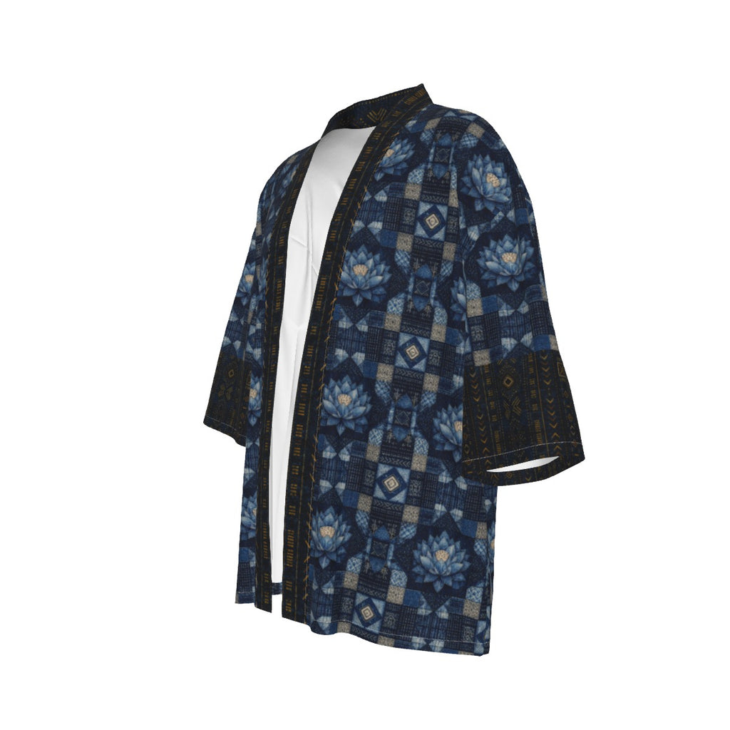 Blue Lotus Dragon Haori | AFRODEMIA