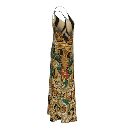 Gilded Baroque Safari — Royal Menagerie Sling Dress w/ Pockets
