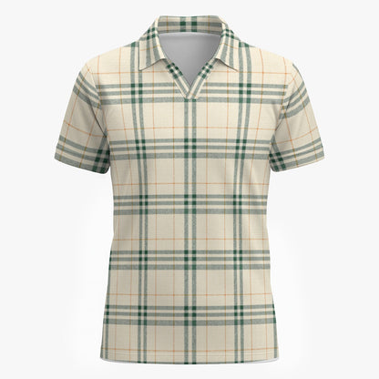 Elevate warm-weather dressing with the Harbor Plaid Resort Polo from BLK IVY MEN, featuring refined coastal plaid inspired by Oak Bluffs leisure, marina elegance, and relaxed luxury.