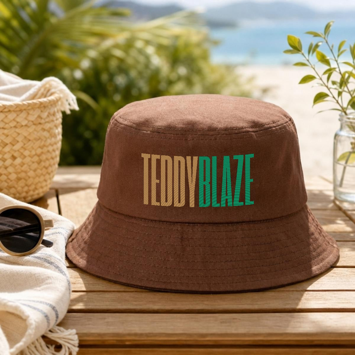 Embroidered Statement Bucket Hat | DELANCEY