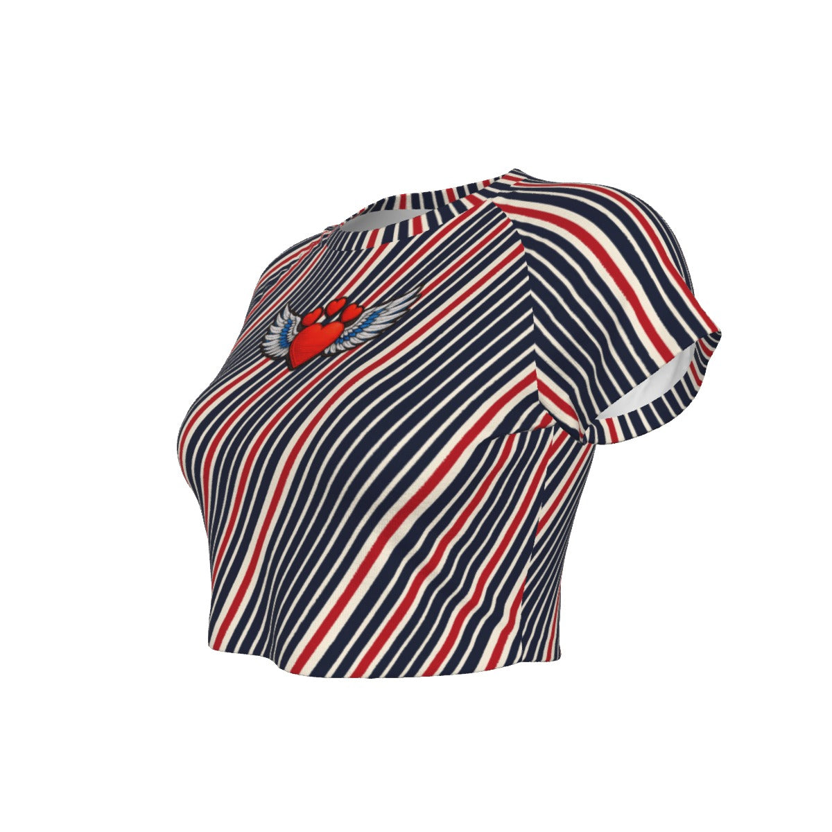 OSO PATA Striped Crop Tee