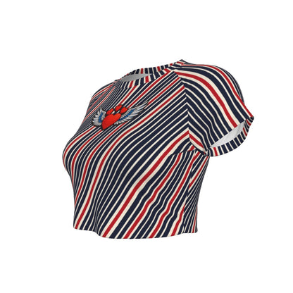 OSO PATA Striped Crop Tee