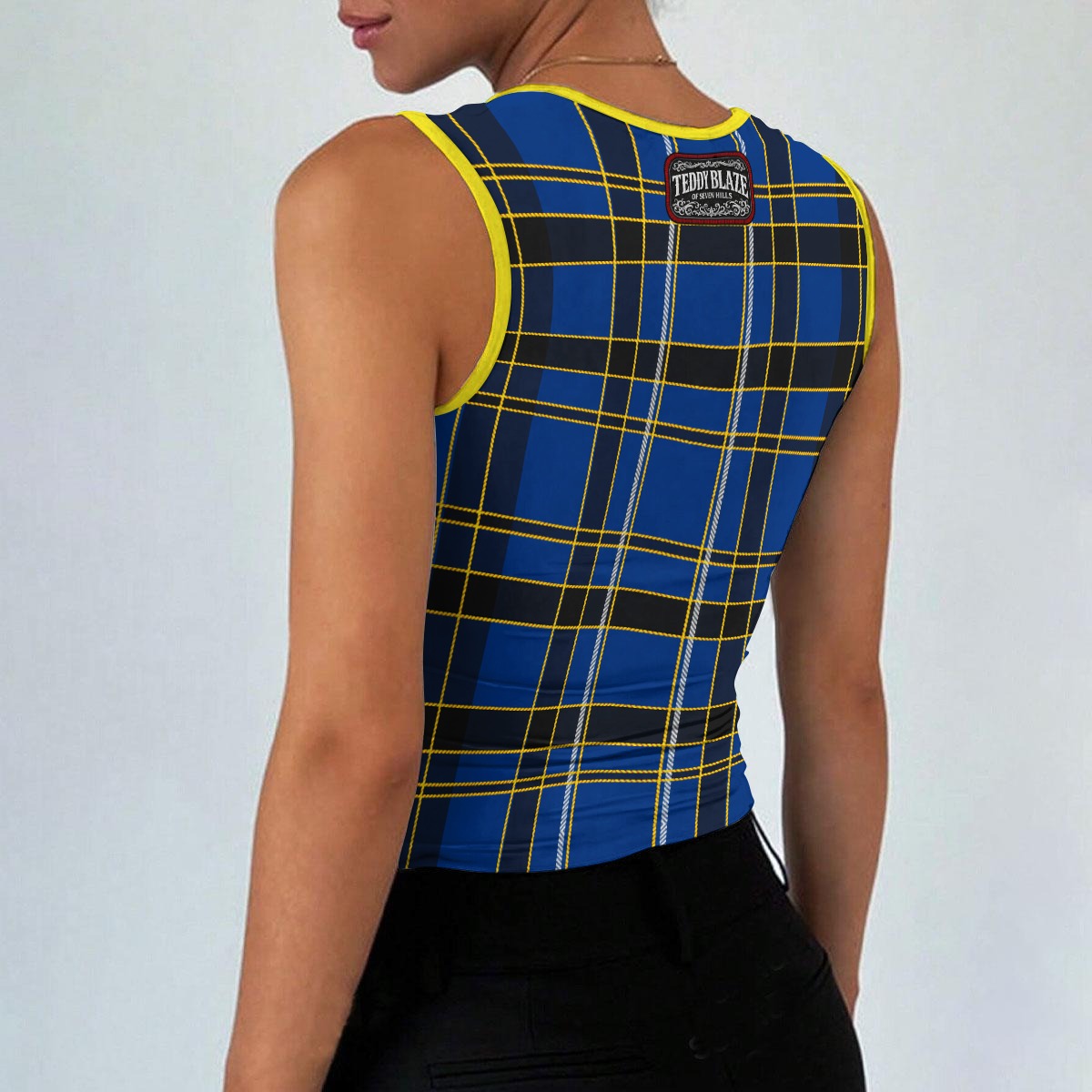 Plaid Squard Neck Tank Top (PLD1)