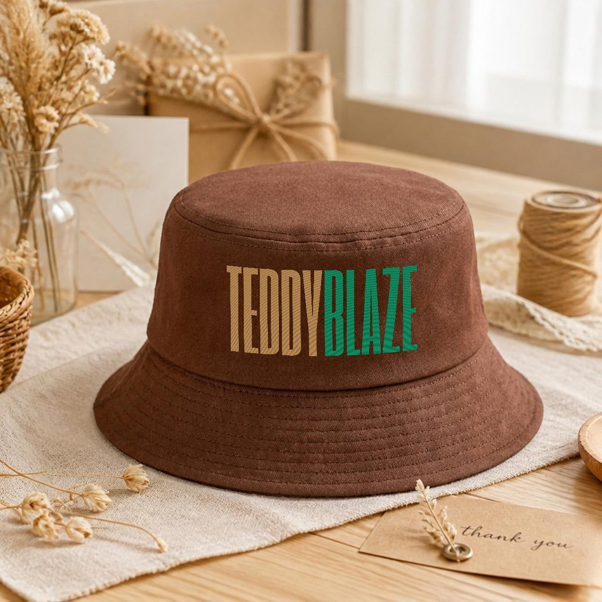 Embroidered Statement Bucket Hat | DELANCEY