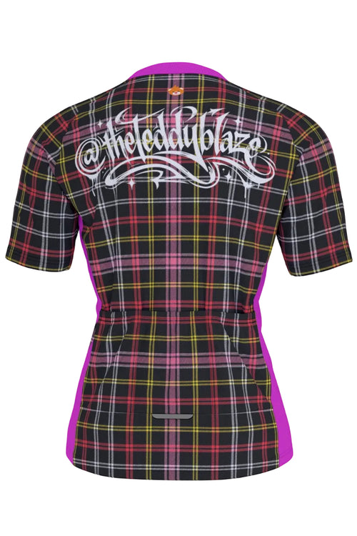 Papaya Plaid Cycling Jersey