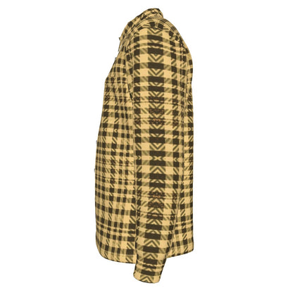 Gilded Brownstone Tweed — Field Ledger Long Sleeve Button Down Shirt