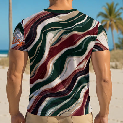 Marble Merlot V-Neck Tee | IVY LABEL