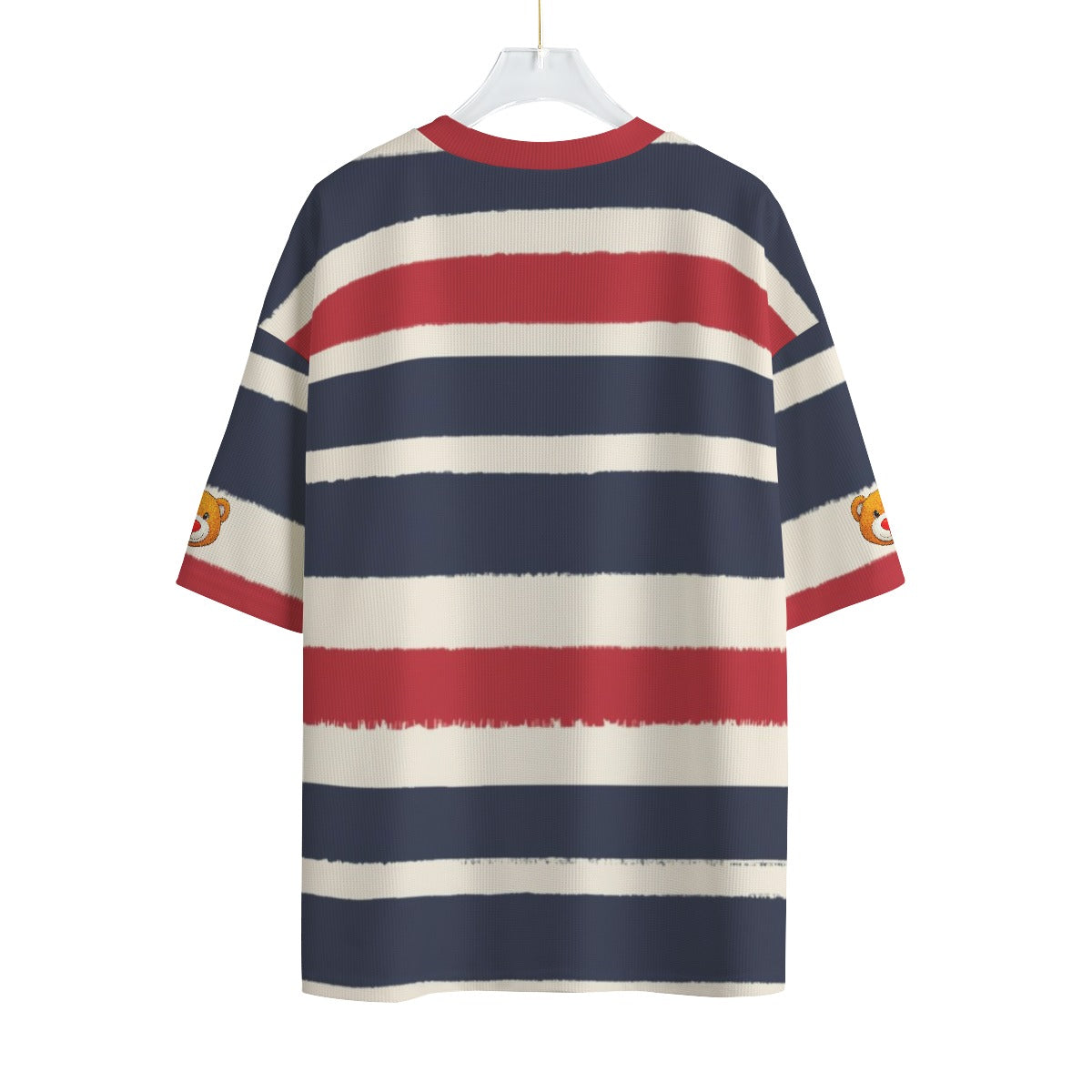 Gilded Regatta Stripe — Harbor Redline Drop Shoulder T-Shirt