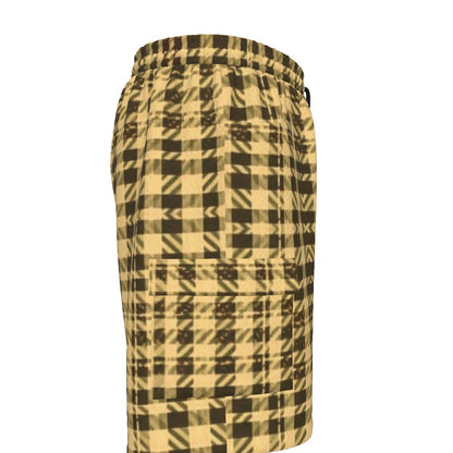 Gilded Brownstone Tweed — Field Ledger Drawstring Cargo Shorts