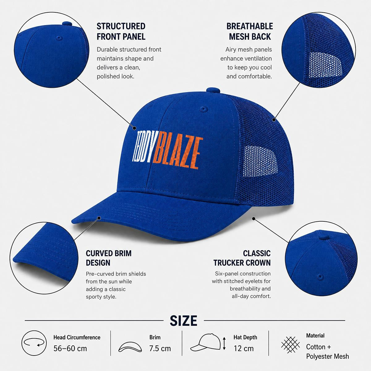 Embroidered Statement Mesh Cap | DELANCEY