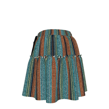 Emerald Canyon Cascade Ruffle Mini Skirt