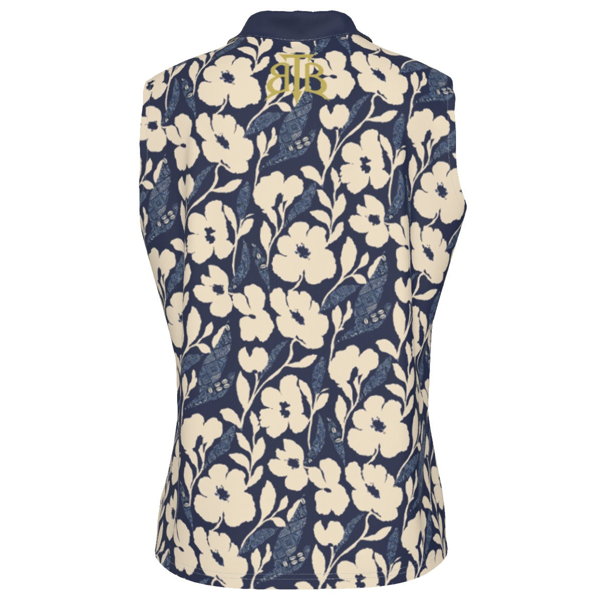 Shop the Adire Florale Sleeveless Golf Polo by Teddy Blaze. Lightweight 145g/m² performance fabric with a contrast collar and botanical Adire-inspired print.