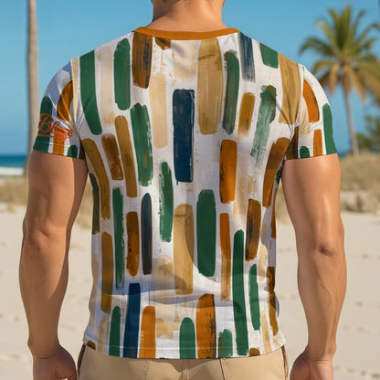 Sedona Fairway Streak V-Neck Tee | IVY LABEL