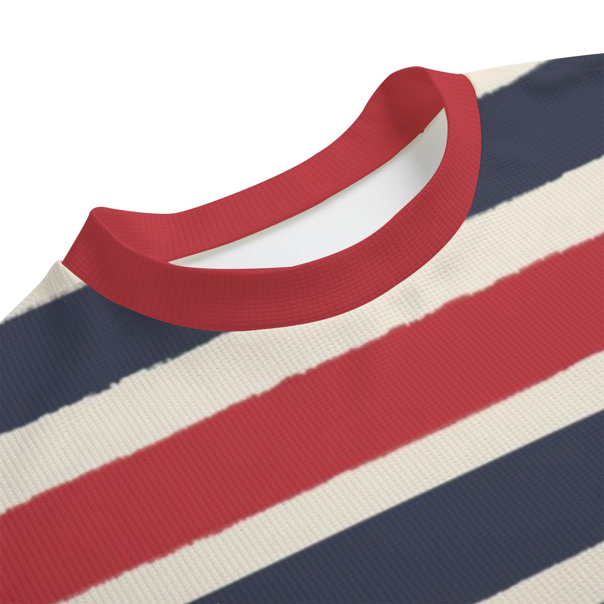 Gilded Regatta Stripe — Harbor Redline Drop Shoulder T-Shirt