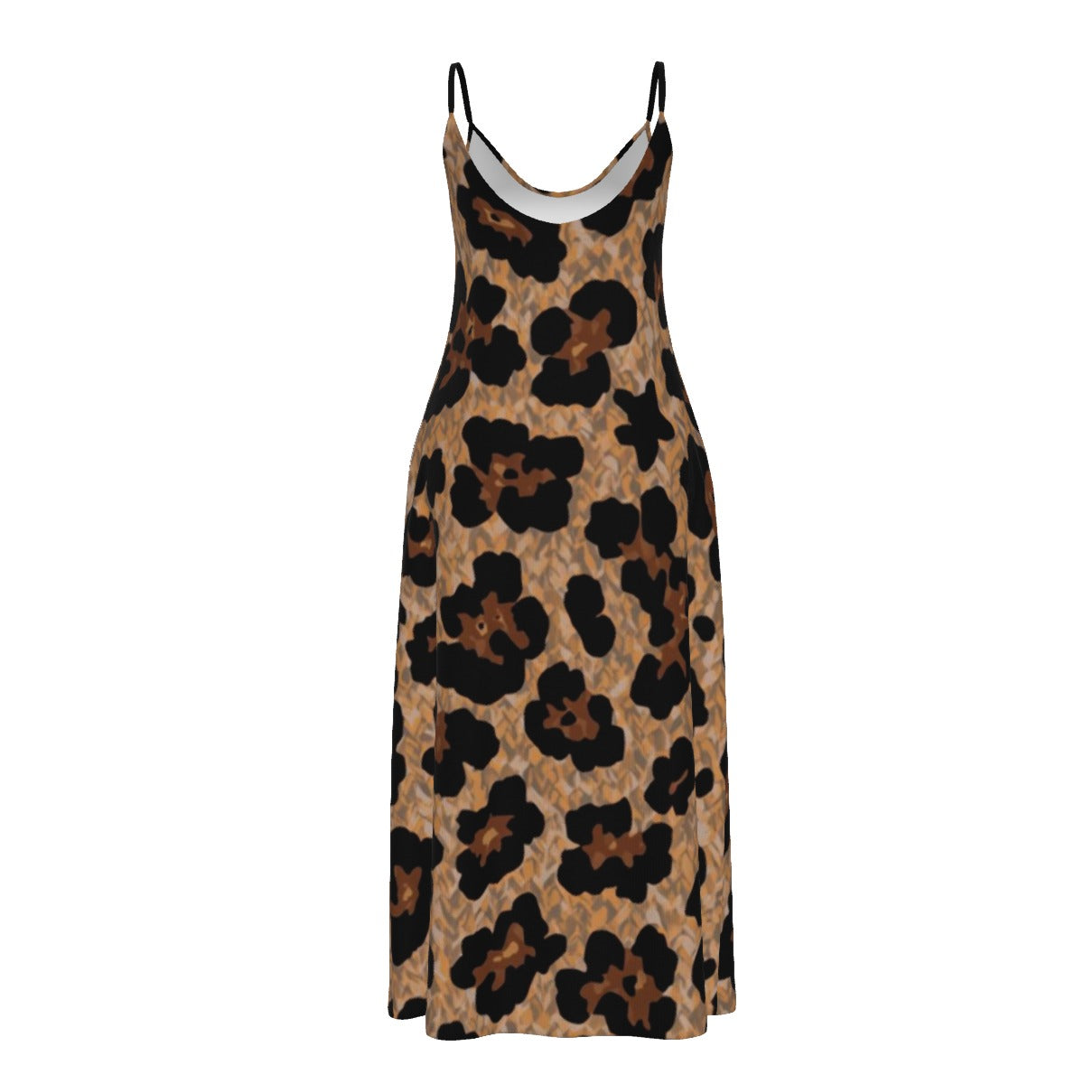Gilded Safari Jersey — Alley Roar Sling Dress w/ Pockets