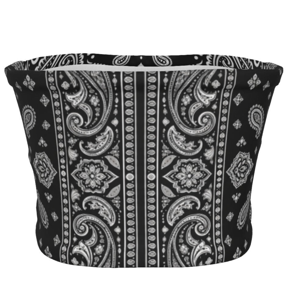Elevate your resort layering with the House of Teddy Blaze Signature Bandana Tube Top. Monochrome black bandana print, graffiti script logo, and comfortable elastic stretch fit. Shop NYC to Vegas style.