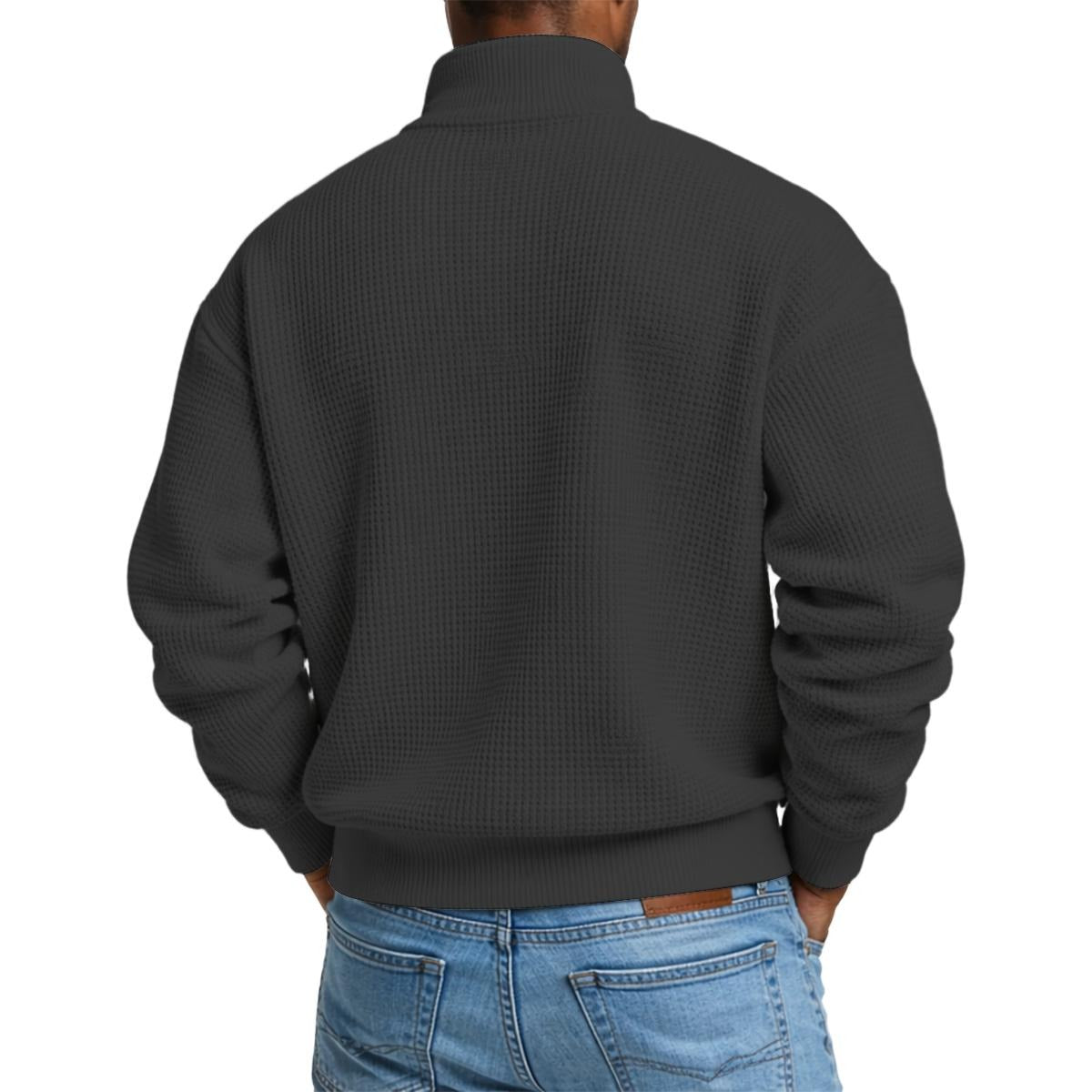 Blazehead Waffle Knit Quarter Zip Jumper | VERY TEDDY
