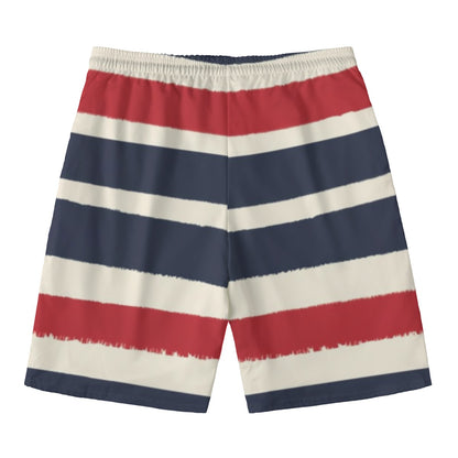 Gilded Regatta Stripe — Harbor Redline Beach Shorts