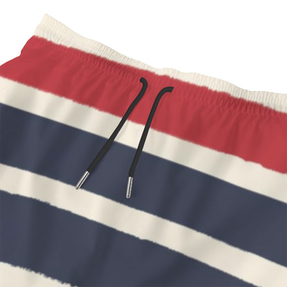 Gilded Regatta Stripe — Harbor Redline Beach Shorts
