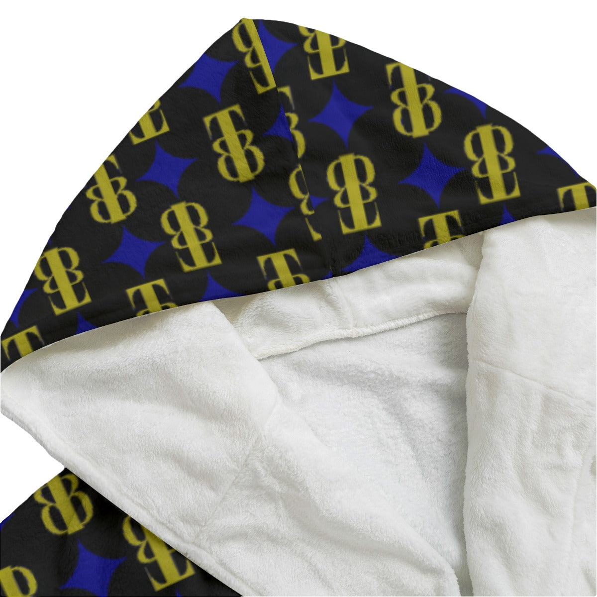 Sigil Diamante Flannel Hooded Bathrobe | IVY LABEL