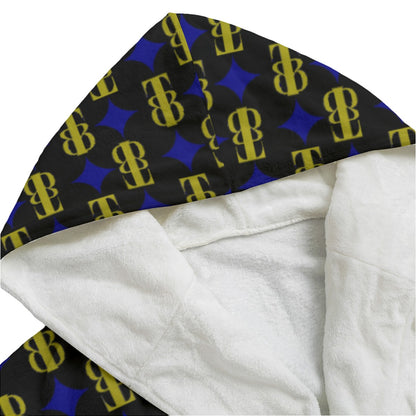 Sigil Diamante Flannel Hooded Bathrobe | IVY LABEL